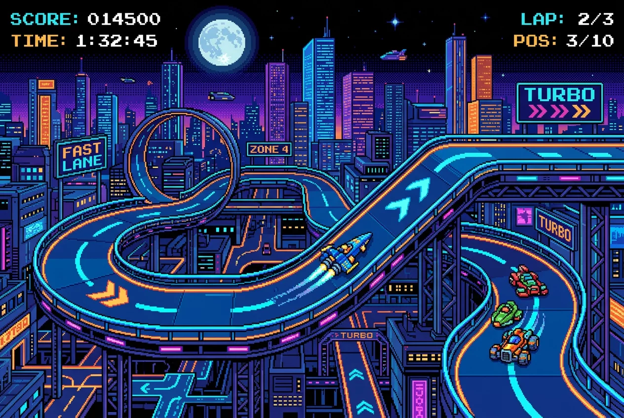 Professional online racing tracks